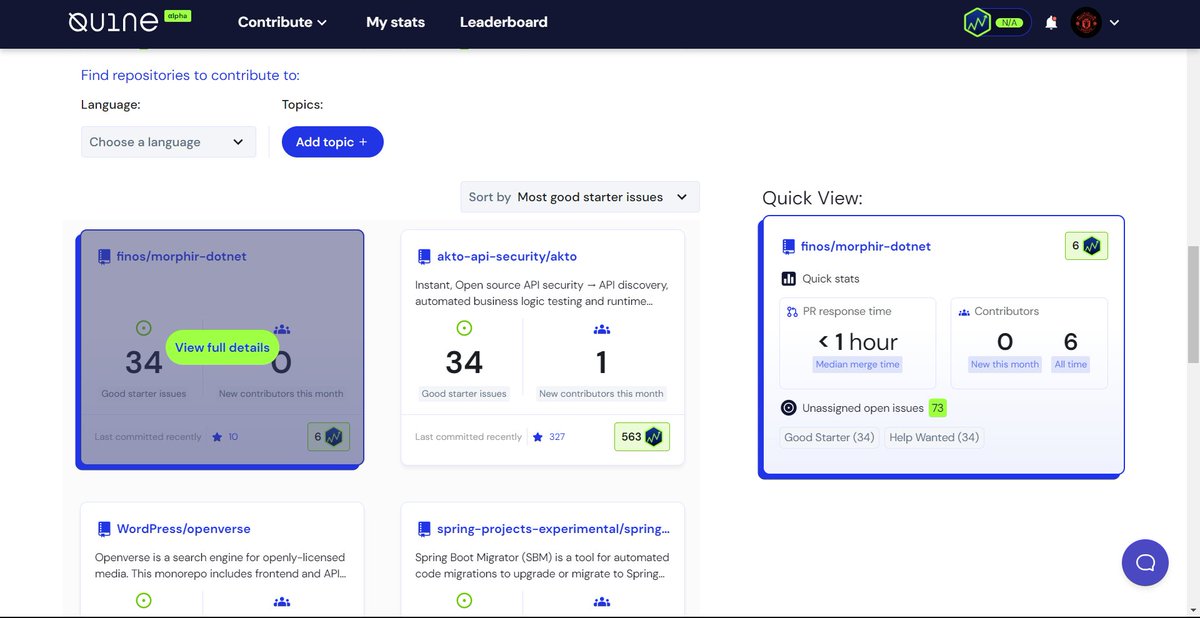 razor2054's tweet photo. @HackTheLeague @quine_sh @Jpandya26 @sakshamtaneja00 @dheerajghosh007 @rohan_2502 GitHub account : https://t.co/f0WEcstSBW
The UI is so satisfying. Being interested in graphics it's colours combination is great 👍🏻 . The UI is very user friendly. The part I liked the most is the Quick view , it's well designed and unique ⚡ . https://t.co/VbsYjjap0N