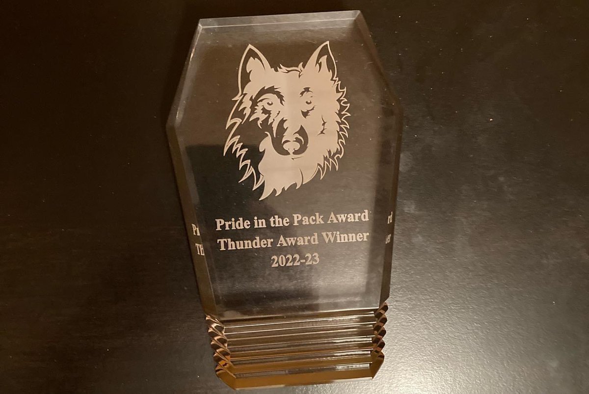 Thank you Northern State! These are my People! I’m Honored to receive the Pride in the Pack Award Tonight at the 2023 Thunder Awards! 🤘🐺 #GoWolves #Packlife #PITP
