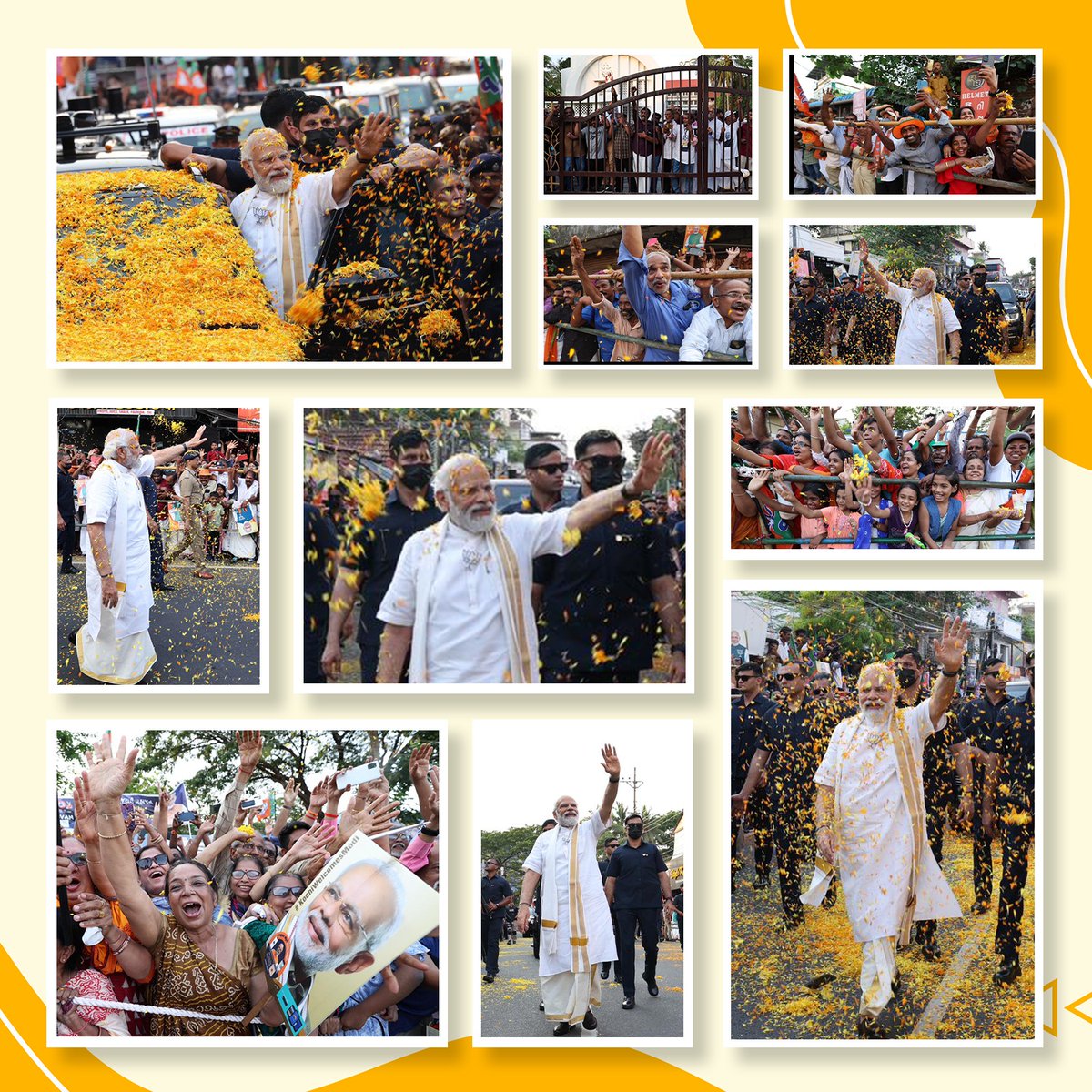 BJP4TamilNadu's tweet photo. கொச்சியில் பிரதமர் திரு.@narendramodi அவர்களின் பிரம்மாண்ட சாலை பேரணி, பார்த்த அனைவரையும் மெய்சிலிர்க்க வைத்தது! 

#PMModi https://t.co/FQZc4MpGAN
