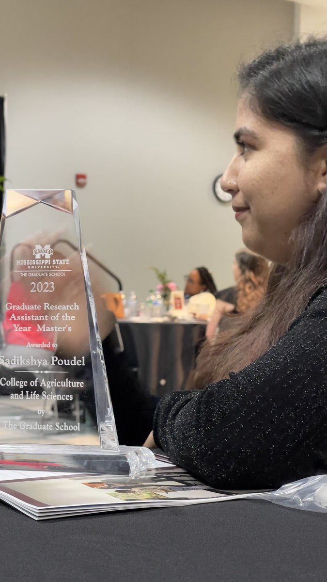 sadikxa5's tweet photo. Proud to have been named the Graduate Research Assistant of the Year (Master's Category) at Mississippi State University! I'm incredibly grateful for the support of my advisors, colleagues, and friends throughout my time at MSU. @MSStateGrads @MSSOY @msstate @MSU_AG https://t.co/1QY8GwCWb8