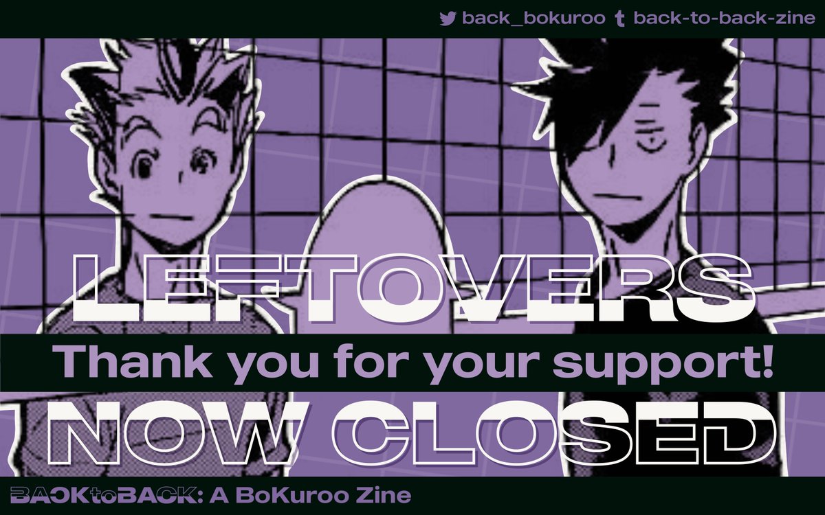 Back to Back: Bokuroo Zine tweet media