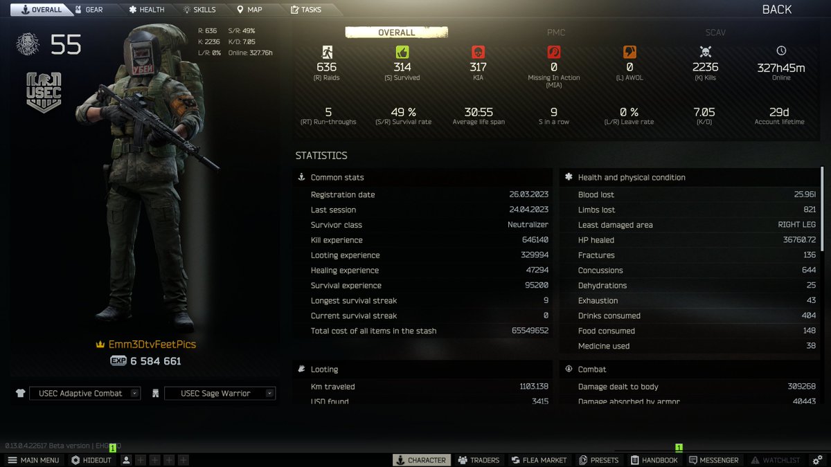 Emm3D_TV's tweet image. Kappa number 2 of the wipe DONE!!! Tarkov Tarkov&apos;d me numerous times but overall it was an awesome experience! Thank you everyone who tuned in to watch the grind! Back to the main account!
#EscapefromTarkov