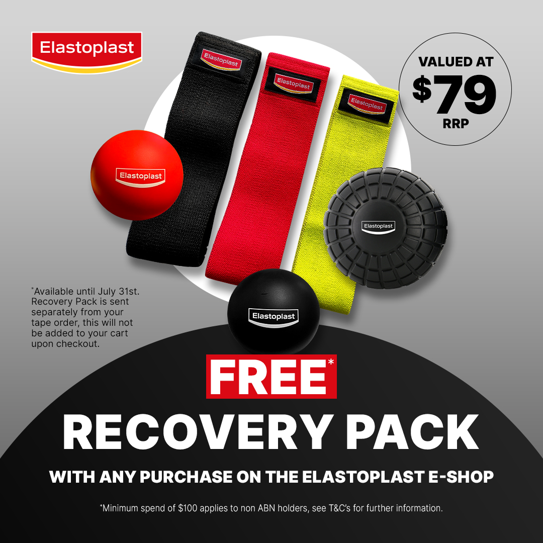 Tight muscles? Get your recovery right with a FREE recovery pack with any purchase on the Elastoplast Sports Club &amp; Physio Shop.

*T&amp;C's apply

Always read the label and follow the instructions for use.