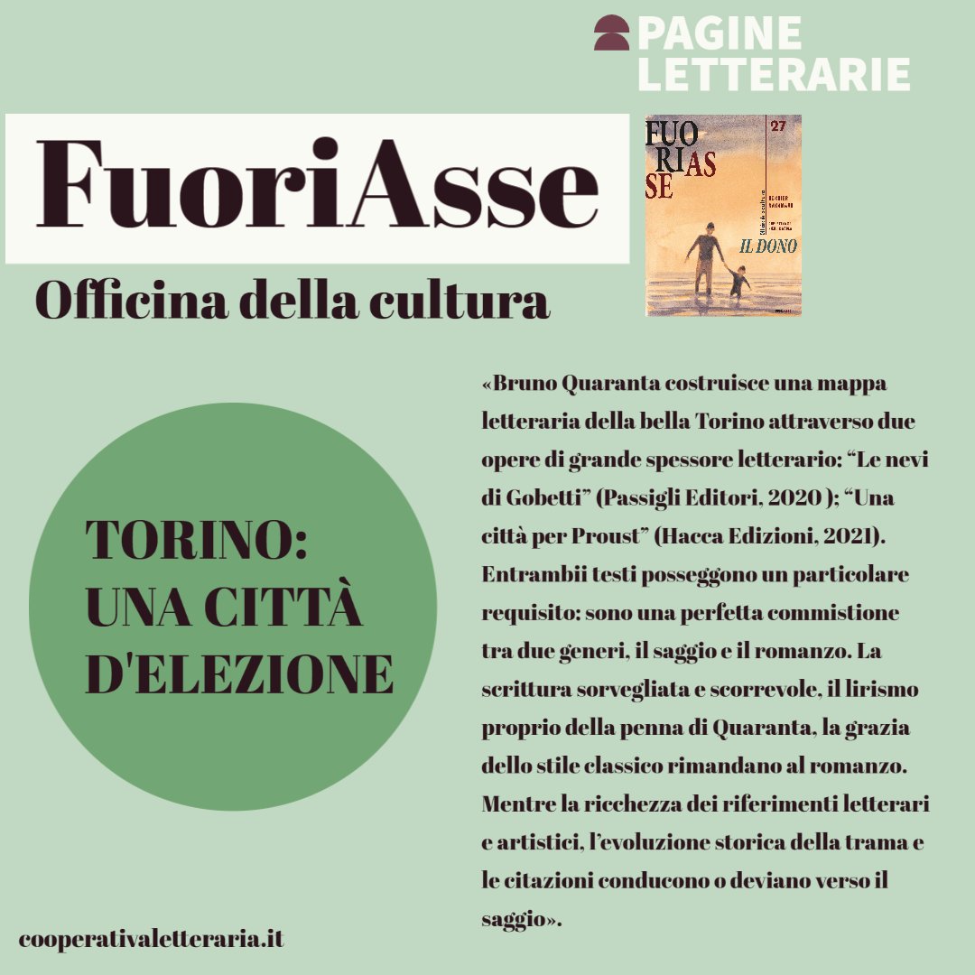 FuoriAsse's tweet photo. Pagine Letterarie: Bruno Quaranta. Torino: una città d’elezione
di Caterina Arcangelo
https://t.co/KepnYkV4QZ https://t.co/mQ3FMokfhu