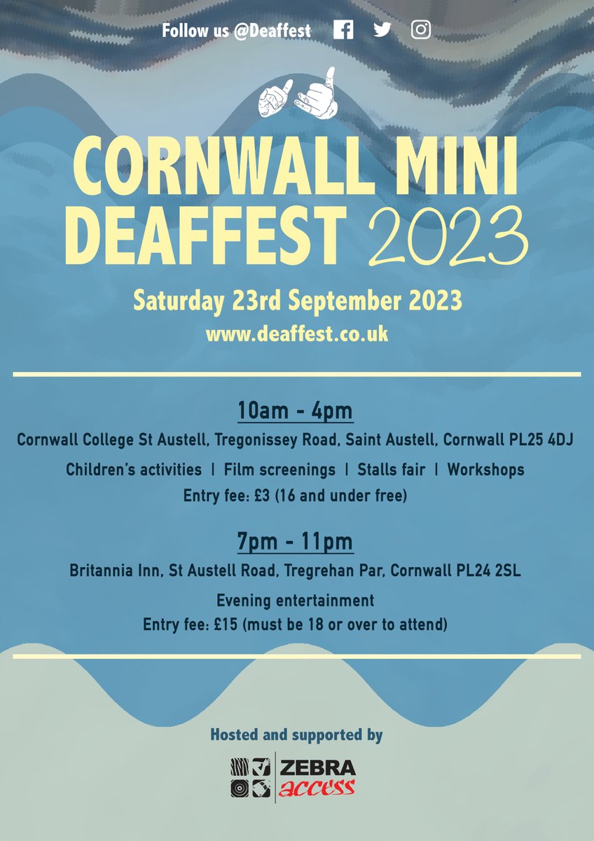Deaffest's tweet photo. 5 months to go until Cornwall Mini Deaffest! https://t.co/e3wAcLbLKE #Deaffest #festival #StAustell #Cornwall https://t.co/1hAiFboPEf