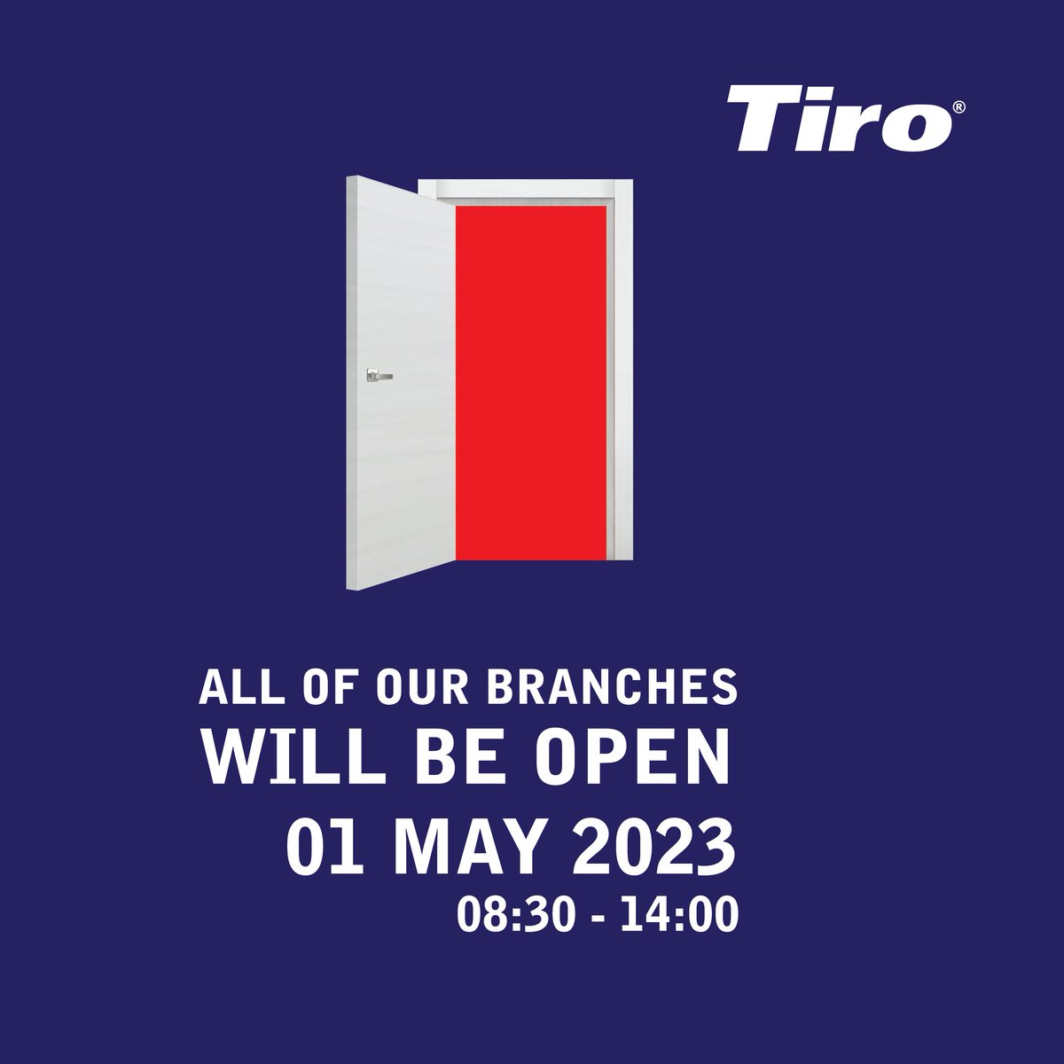 tiroinsurance's tweet photo. Did you know?
All of our branches will be open on 01 May 2023 from 08:30am - 14:00 pm

#Solutions #Qualitytombstones #Affordablefuneralcover https://t.co/yAuoWxrE9M