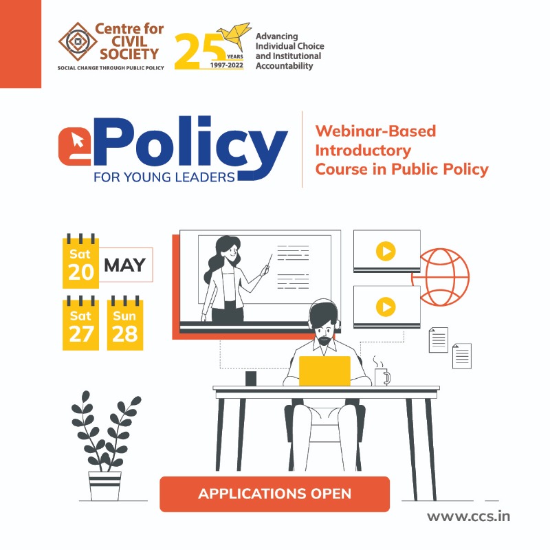 ccsindia's tweet photo. 😥 Unable to join us this weekend in Delhi for iPolicy? Fret not, as our #webinar-based #publicpolicy course is back in May!
📣 Register for #ePolicy for Young Leaders to virtually learn from #experts & #network with a diverse cohort.
#certificatecourse #onlinecourse #applynow