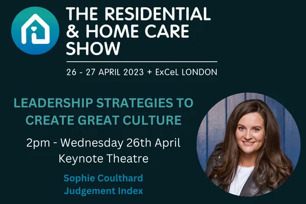 judgementindex's tweet photo. One for the diary tomorrow if you're attending @ResHomeCareShow

➡️  2pm - Keynote Theatre - Wednesday 26th -Leadership Strategies To Create Great Culture 💣

A roadmap to creating great culture with action steps you can take the very next day!

#HealthPlusCare #ResHomeCareShow https://t.co/ci3xtsJq4o
