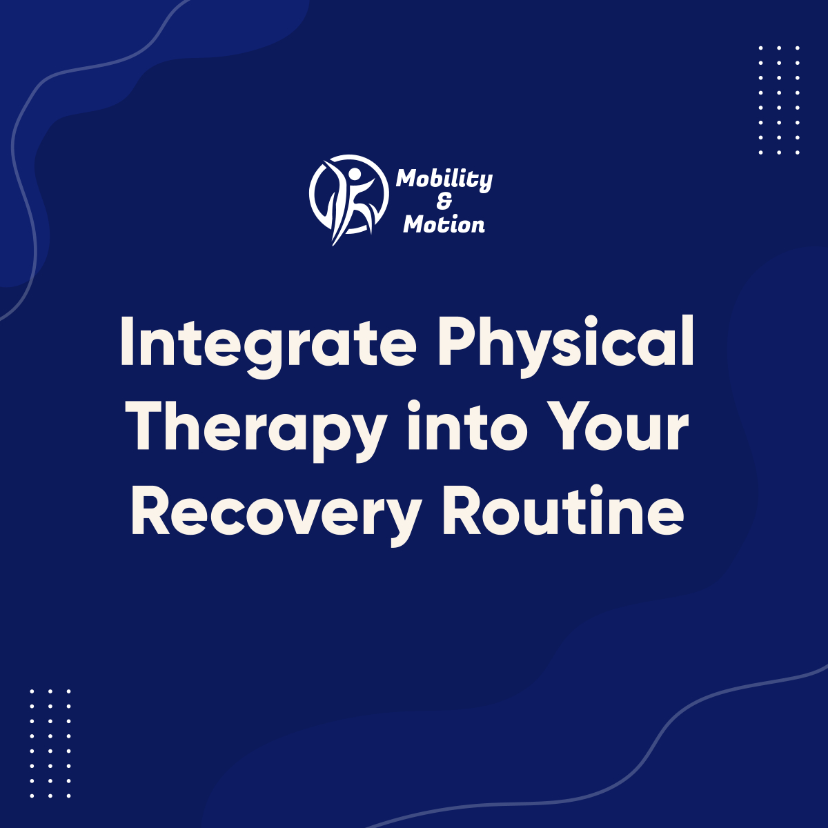 mobility_motion's tweet image. You can regain full strength faster when you include physical therapy sessions in your recovery routine. Address all your mobility issues with us!
#PhysicalTherapyServices #FreeholdNJ #RecoveryRoutine