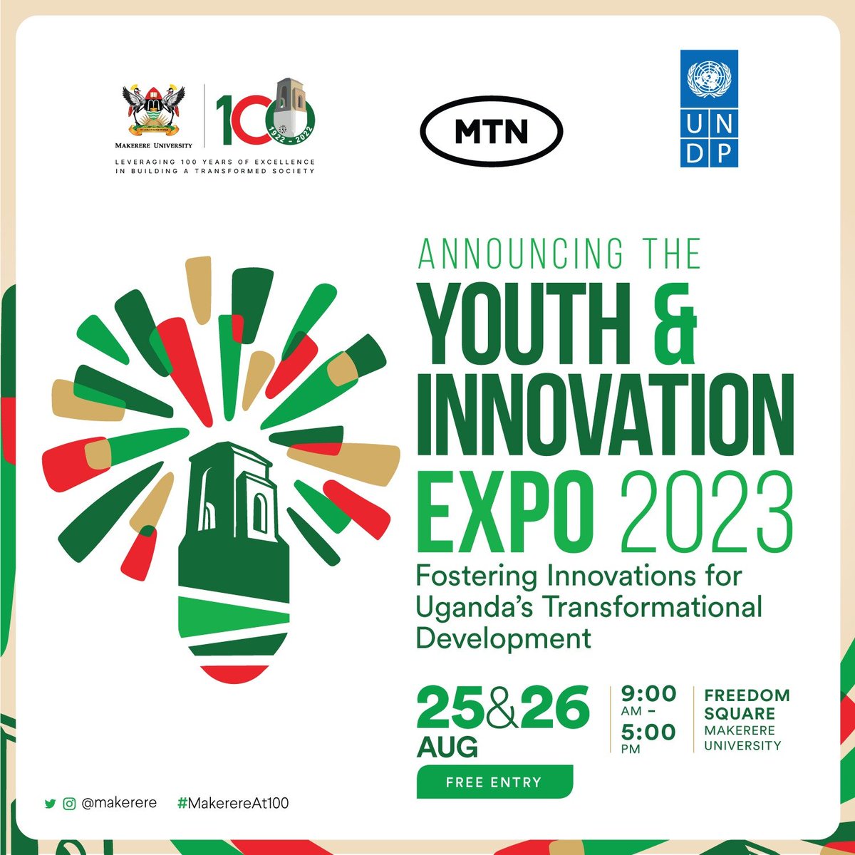 UNDP Uganda (@undpuganda) on Twitter photo The <a href="/UNDP/">UN Development</a> x <a href="/Makerere/">Makerere University</a> ๐ฌ๐ผ๐๐๐ต ๐ฎ๐ป๐ฑ ๐๐ป๐ป๐ผ๐๐ฎ๐๐ถ๐ผ๐ป ๐๐
๐ฝ๐ผ ๐ฎ๐ฌ๐ฎ๐ฏ press launch is underway ๐ข
#YouthInnovationExpo23 is a platform to foster innovation, harness technology and unearth youth-led development solutions to shape a sustainable future for all. The <a href="/UNDP/">UN Development</a> x <a href="/Makerere/">Makerere University</a> ๐ฌ๐ผ๐๐๐ต ๐ฎ๐ป๐ฑ ๐๐ป๐ป๐ผ๐๐ฎ๐๐ถ๐ผ๐ป ๐๐
๐ฝ๐ผ ๐ฎ๐ฌ๐ฎ๐ฏ press launch is underway ๐ข
#YouthInnovationExpo23 is a platform to foster innovation, harness technology and unearth youth-led development solutions to shape a sustainable future for all.