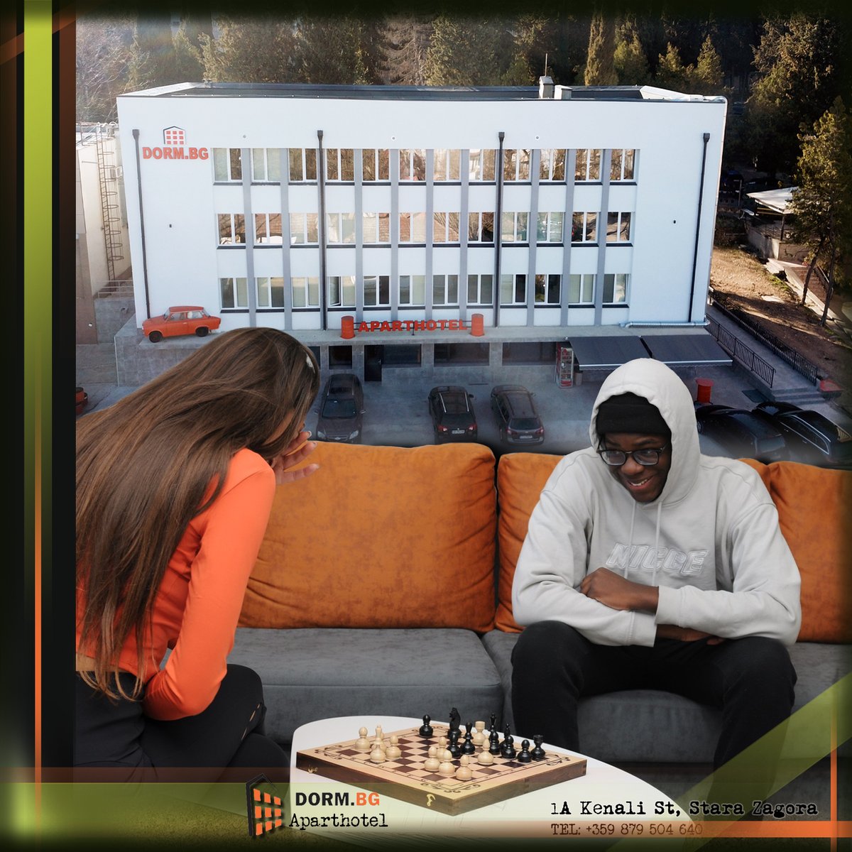 DormBG's tweet photo. 🏨Check-in and then checkmate ♟️ your opponent at DORM BG Aparthotel's lounge room, where you'll find a variety of board games including chess. #DormBG #Aparthotel #chess #boardgames #checkmate #loungeroom #StaraZagora #NepoDing https://t.co/GyVmntbAzd