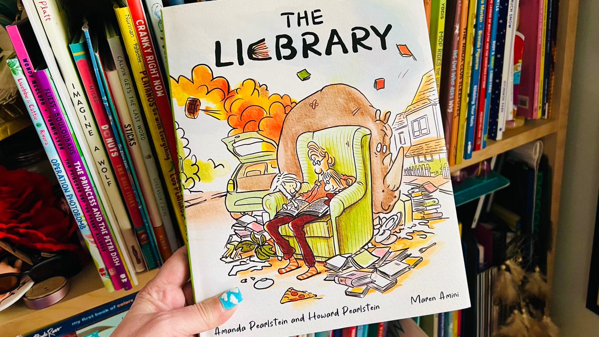KidTimeStory's tweet photo. It's #NationalLibraryWeek! OR is it National LIEbrary Week!?!  😳🧐 For a suspicious time, read along at https://t.co/oT3dFyo096 📚 *LEGAL DISCLAIMER: May contain chaos. Not suitable for those with Rhinoceros Allergies. #ChildrensBooks #Reading https://t.co/HsewtywJqV
