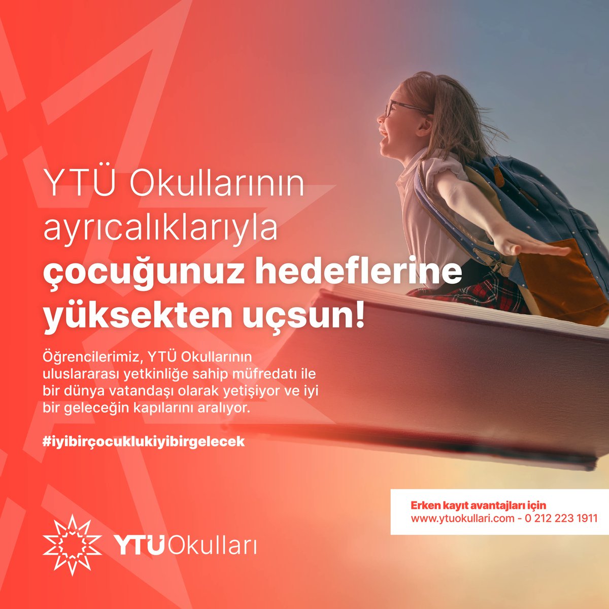 YTÜ Okulları, Yıldız Teknik Üniversitesi’nin köklü eğitim geleneği üzerinde yükseliyor, YTÜ Yıldız Teknopark imkânlarıyla parlak bir geleceğe öncülük ediyor. Uluslararası Bakalorya aday okulu olarak, öğrencilerin özne olduğu öğrenme topluluğu kültürüyle başarısını kanıtlıyor.