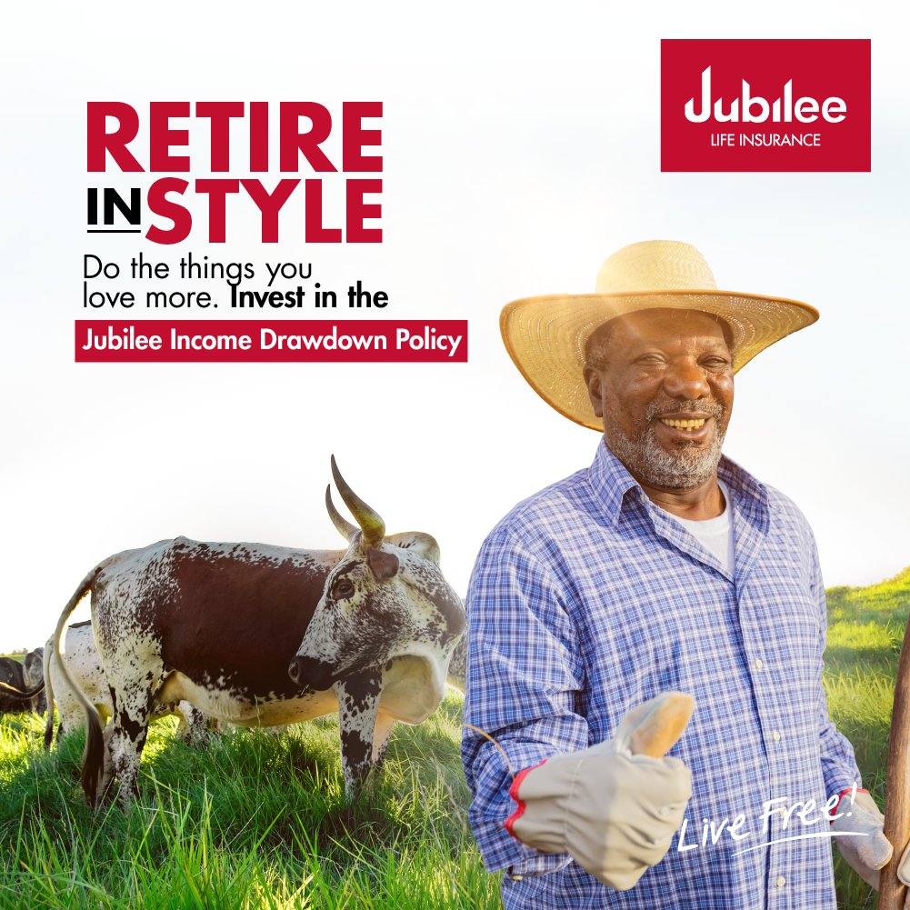 JubileeInsUG's tweet photo. Retirement is the time to do the things you love wholeheartedly.
 
Sign up for the #JIncomeDrawDownPlan  today and make more money in retirement by investing a lump sum with us and get guaranteed interest monthly.
 
Call us on 0800211711 for more information. https://t.co/abWa8OljHi