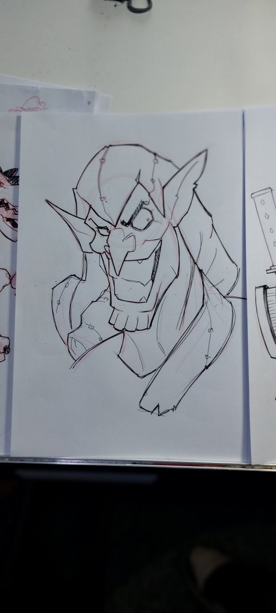 Morning Scrawlings before work.  
#warmupsketch #practice #sketching #sketchbookdrawing #illustration #deadpool #form #greengoblin #hobgoblin #artjournal