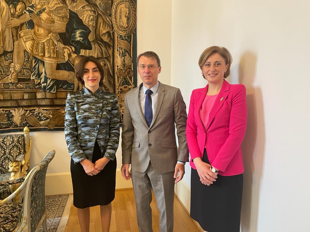 MaisuradzeThea's tweet photo. Fruitful meeting with the Deputy Minister for Europe @JKurfuerst 🇨🇿MFA, Georgia’s European integration &amp; Georgia’s progress on fulfilling the EU’s 12-point recommendations discussed @MakaB__ 🇬🇪🇨🇿 https://t.co/ecavP3c3mp