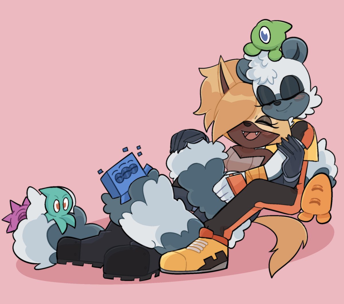 Keebokuun's tweet photo. Have these cuties for #lesbianvisibillityweek  <3 

#SonicTheHedegehog #sonicidw #whisperthewolf #tanglethelemur #whispangle https://t.co/1LbiCu8s9J