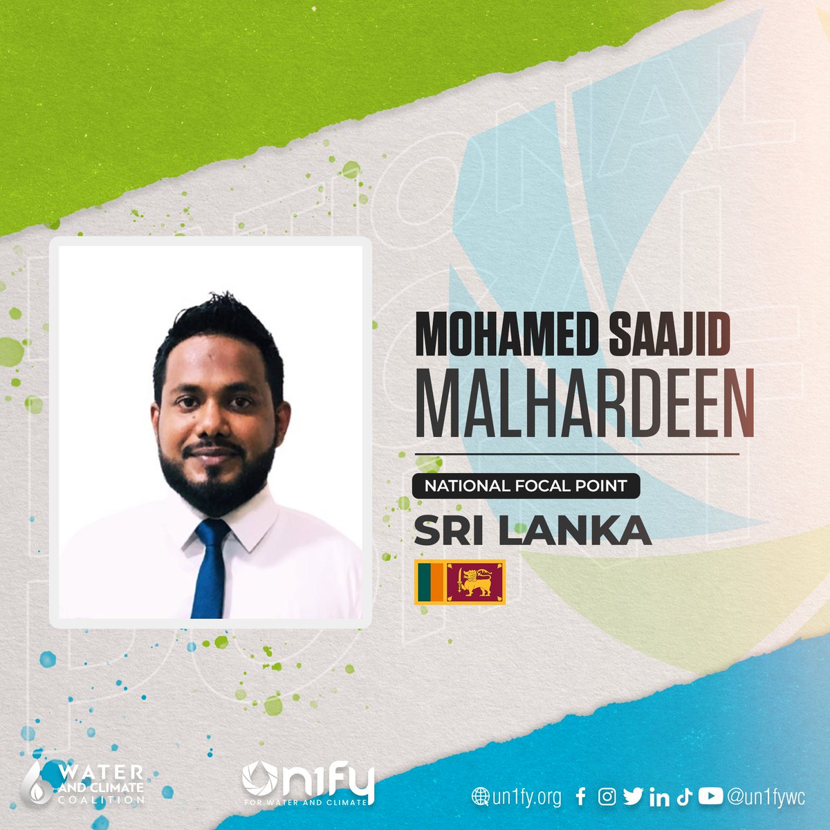 Introducing our National Focal Points for Sri Lanka, Mohamed Mahroof Mohamed Shafras & Mohamed Saajid Malhardeen. Are you from Sri Lanka and willing to advocate for water and climate? You can reach them via email at srilanka@un1fy.org #un2023waterconference #WaterAction #un1fy