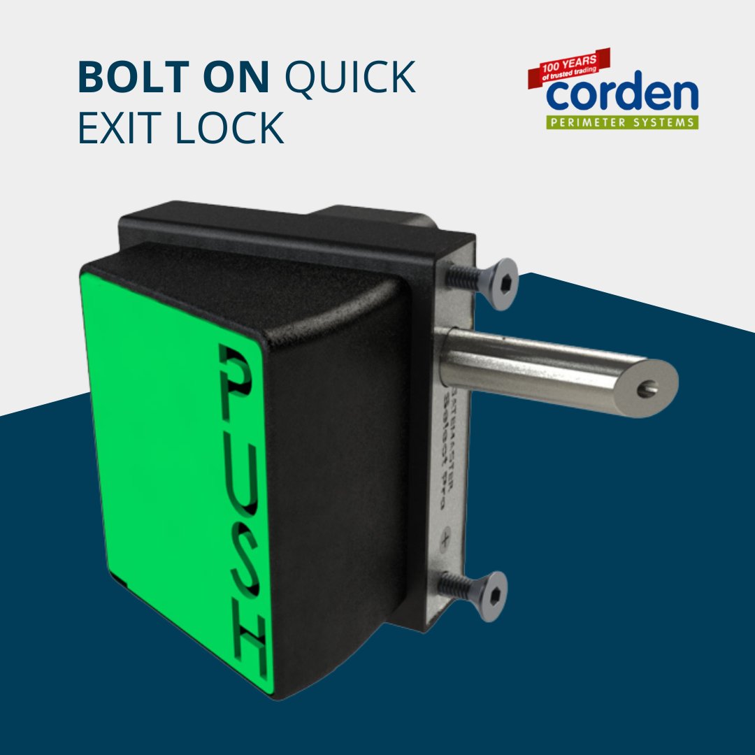 CordenGroup's tweet photo. #Secure with a quick, #SafeExit ✅
Our #PushPad is designed to facilitate a rapid exit through #Gates, perfect for #Emergency situations. Plus, a #SecurityShroud is available to prevent access to the push pad from outside.
Interested? Find out more: https://t.co/o8TmfP7514 https://t.co/CyNkIE6k3o