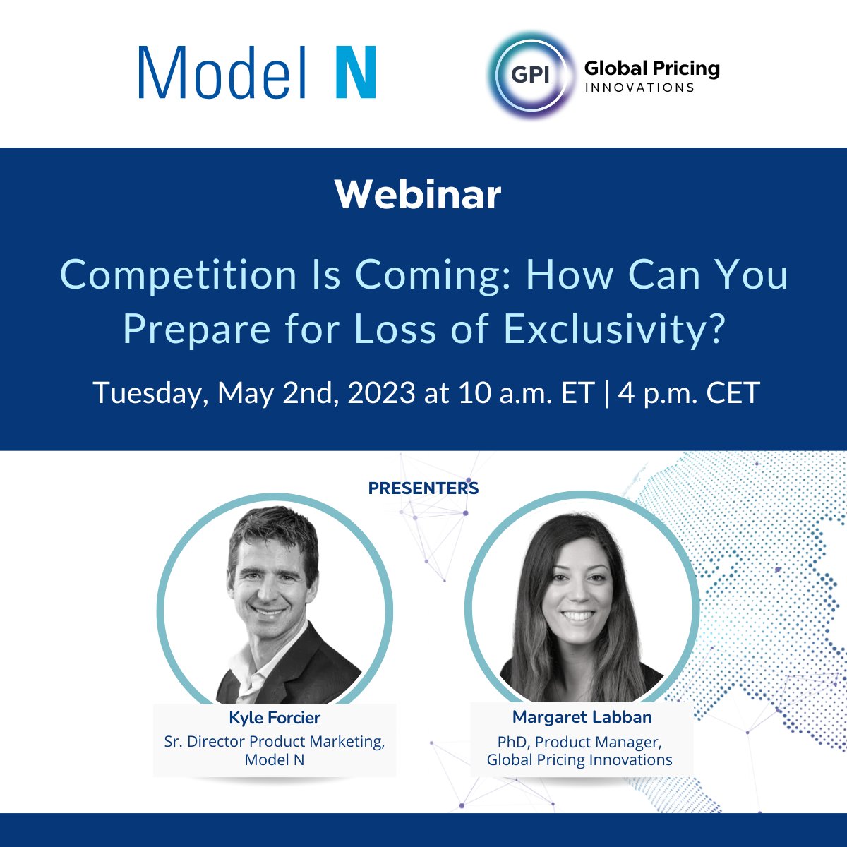 PricingGlobal's tweet photo. [webinar] Competition is coming: How can you prepare for loss of exclusivity? Sign-up now! https://t.co/3wQLlIk537

#pharma #events #webinar #drugpricing https://t.co/ZGPqLxe0Bz