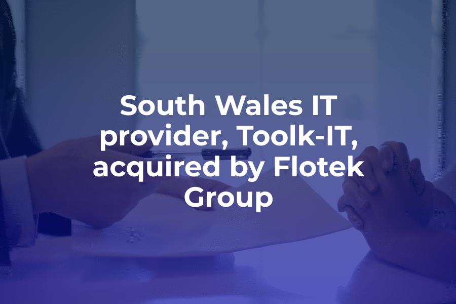 DarwinGrayLLP's tweet photo. Toolk-IT, a South Wales based IT provider, has been successfully acquired by Flotek Group as part of its growth strategy.
The #acquisition will allow Toolk-IT to diversify its current service offering through support from the Flotek Group.

Read more: https://t.co/0XhWxaoLkk https://t.co/Cwlo3sOcD1