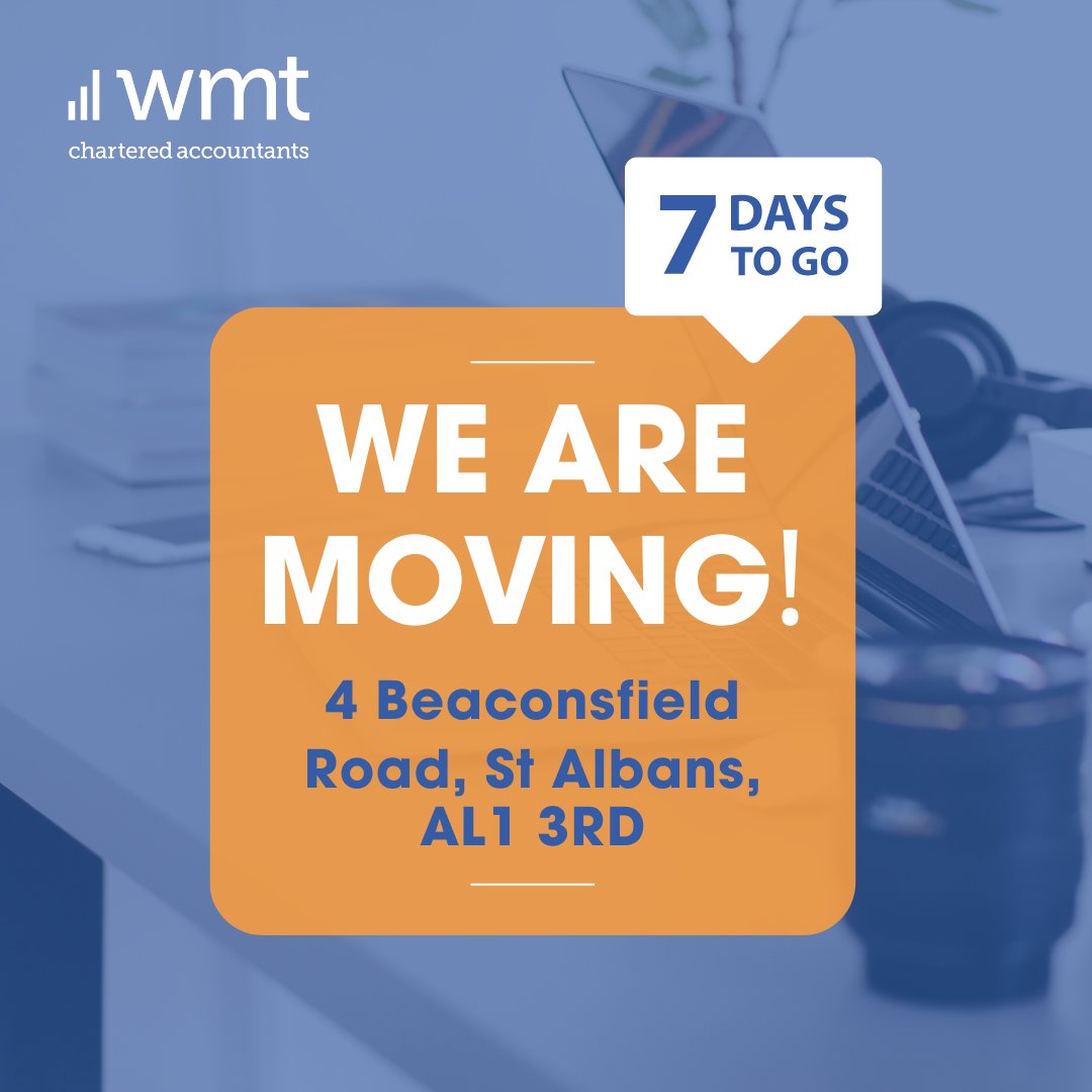 🔔 Reminder 🔔
 
There is only one week to go until our big office move! 

We are relocating to 4 Beaconsfield Road, St Albans, AL1 3RD. 

You will be able to find us here from 2 May: bit.ly/3Z9aEG5 

#OfficeMove #StAlbansBusinesses #StAlbans