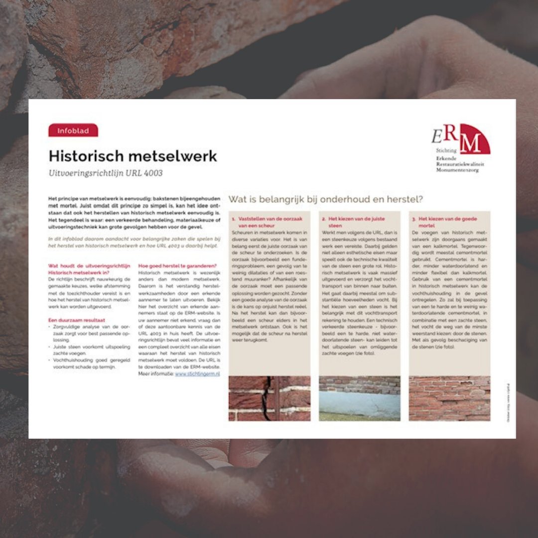 Register_KK's tweet photo. Snel oriënteren op de inhoud van een ERM-richtlijn voor het werk aan uw monument? Het infoblad geeft in één A-4 inzicht in de belangrijkste zaken. Het infoblad is niet bedoeld als samenvatting van de richtlijn. 

👉 https://t.co/Yo0Lg4B0tQ

#monument #ERM-richtlijn #praktisch https://t.co/RVp3OIkzSh