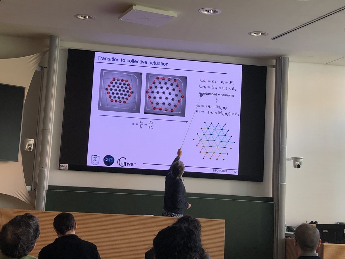 GTheraulaz's tweet photo. Today #active23 starts with a talk by Olivier Dauchot (ESPCI Paris) on
Collective Actuations in Active Solids https://t.co/NoFfVS85vp