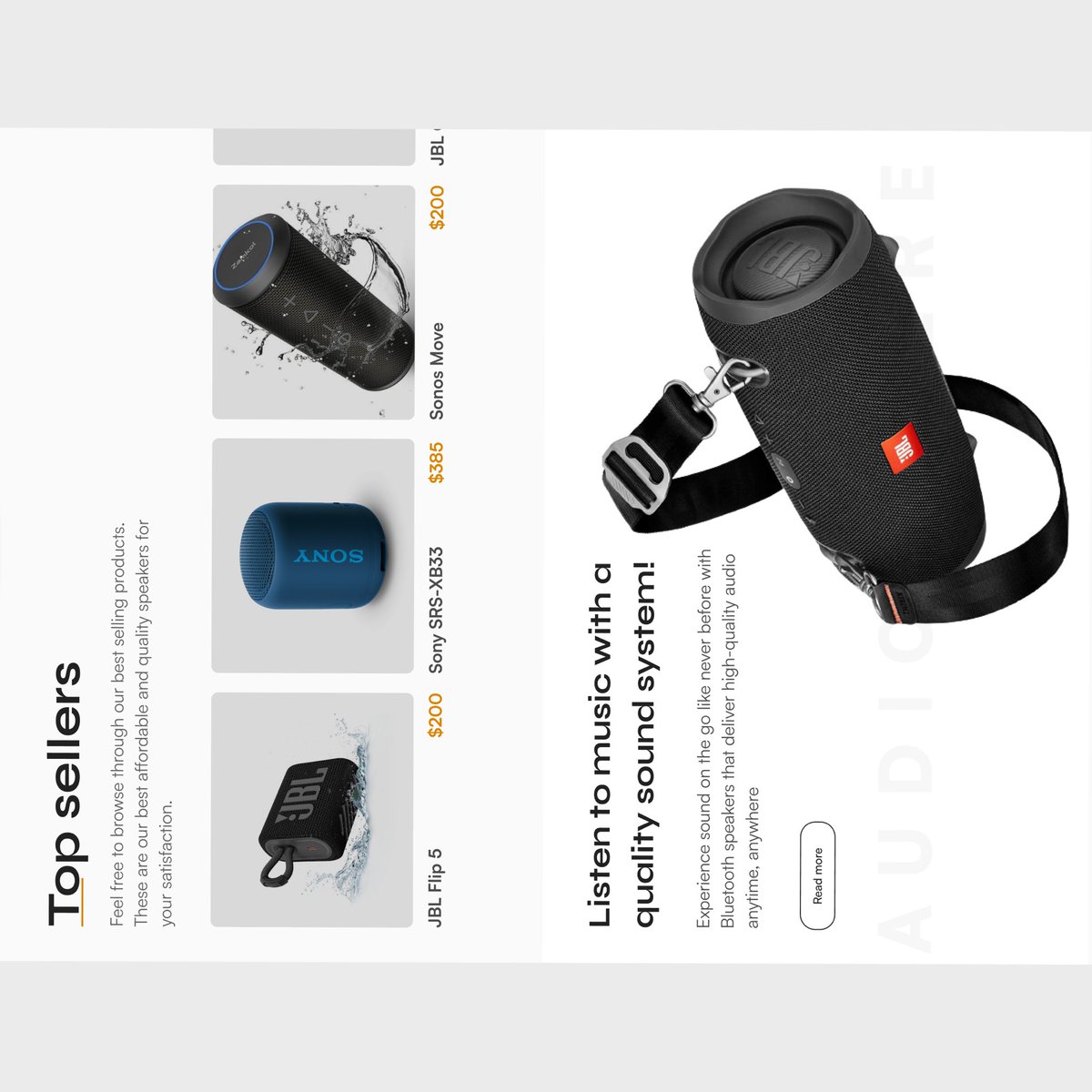 Lucas_Eniola_'s tweet photo. Hey guys , here is a landing page of a Bluetooth speaker website. Here users can get various types of speakers from the comfort of their homes.
#Audiosphere #Bluetoothspeaker #immersivesound #musicexperience #design #technology https://t.co/sMoTQizF5X