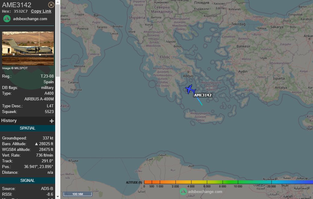 5472_nde's tweet photo. Pair of #SpanishAF A400M departing #Djibouti 0010z to Crete this morning. Now departed. 0802z https://t.co/nQXOxYY0cH