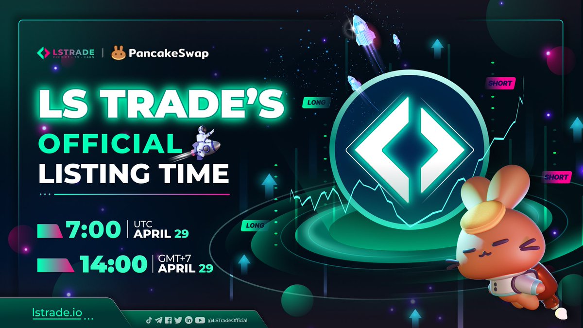 🔥 $LSC <a href="/LSTradeOfficial/">LS TRADE</a> WILL BE LISTED ON <a href="/PancakeSwap/">PancakeSwap</a> at:
⏰7:00 UTC/ 14:00 GMT+7 April 29, 2023 🚀
👉 Market Cap: 350,000$ 🌕

💥Contract (bep20): 0x293faca2e5d6ac7a0e704eafeda628528b3b3f0a

🥯PancakeSwap: pancakeswap.finance/swap?outputCur…

💩PooCoin: poocoin.app/tokens/0x293fa…