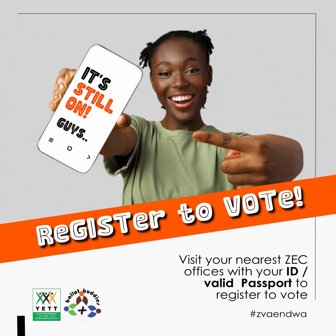 visetinfo's tweet photo. My first vote campaign “My Vote, My Voice”- this is your chance to make your voice be heard! @RosewitaK
@YetTrust @RuralYoungWomen @inewohinfo @samwadzai #IHaveToVote
#Zvaendwa https://t.co/kw6V9WSWQm