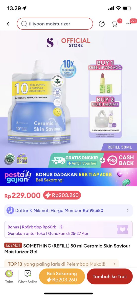 Vichachaa's tweet photo. @discountfess True! Awalnya 229k pas CO cuma 159k++. Secinta itu sama @LazadaID https://t.co/3PuKeChWiN
