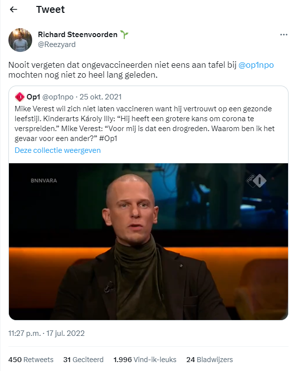 The_realist_31's tweet photo. @HuubBellemakers Nee, je moet dat zien als dat iedereen op het veld overtredingen maakt, maar dat telkens slechts 1 partij wordt gestraft
Want bij bv #Op1, #ditisM en #KhalidenSophie  en ook Nieuwsuur worden continu leugens en desinformatie verspreid over corona, asiel en stikstof, dat mag wel https://t.co/jRAMkwvGIK