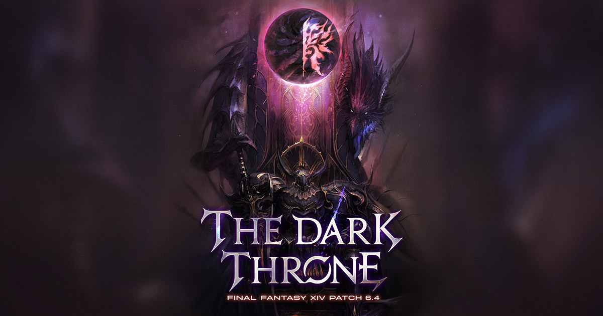 Final Fantasy XIV 6.4 "The Dark Throne" logo