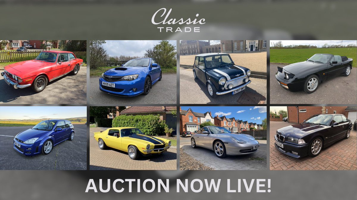 classictradeuk's tweet photo. It's Tuesday, which means the Classic Trade Auction is officially underway!

Don't miss out on the chance to bid on some fresh stock - head over to https://t.co/8VP131dHu0 and log in today.

#classictrade #classiccar #carauction #cartrade https://t.co/dYTFeDUmbl