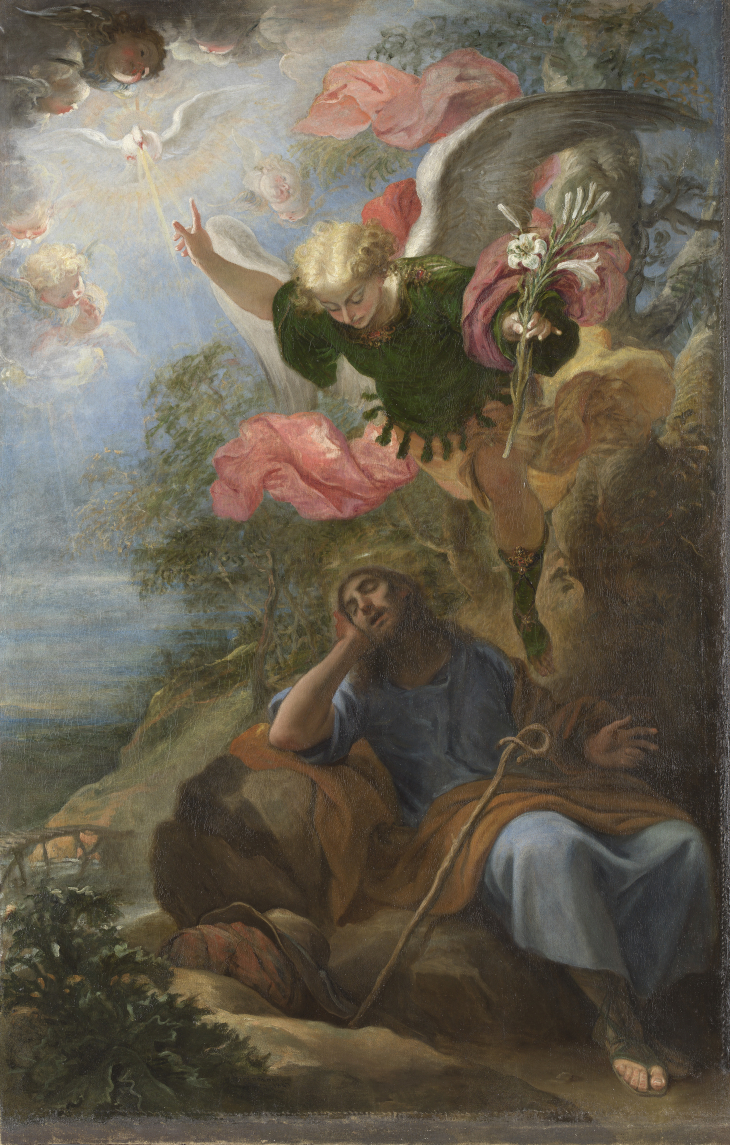 museodelprado's tweet photo. Gracias a la exposición "Herrera el mozo y el Barroco total" se han restaurado un gran número de obras de gran importancia, recuperando lienzos como "El sueño de san José", de la iglesia de San Sebastián de Aldeavieja (Ávila) https://t.co/CjRA4hVP0f https://t.co/zsk5ithQCI