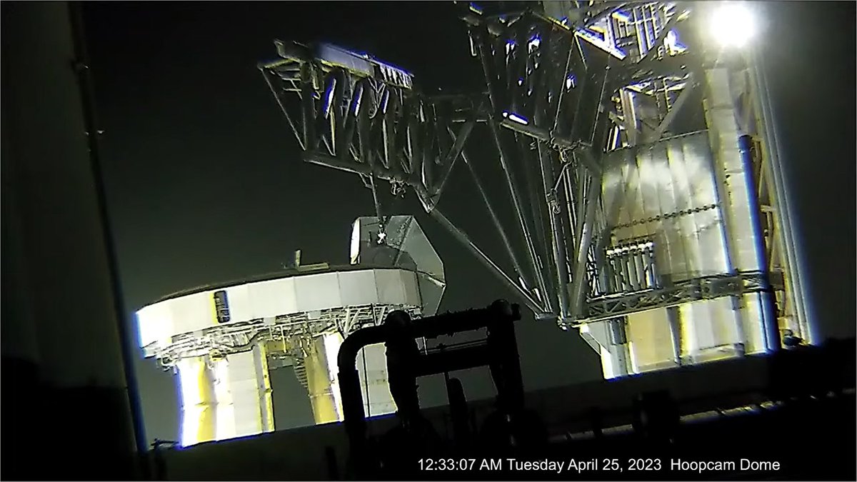 VickiCocks15's tweet photo. Late yesterday @davidgojr finally got access to his camera set-ups. He has managed to salvage some of Hoop2, though it suffered extensive damage. #Hoop2 limps on! Upgrades today, plus work to see if #Hoop1 can be fixed. https://t.co/qz7JSLARKZ