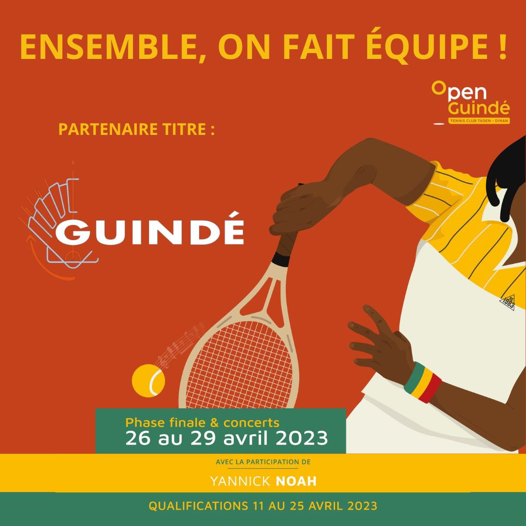 𝗘𝗡𝗦𝗘𝗠𝗕𝗟𝗘, 𝗢𝗡 𝗙𝗔𝗜𝗧 𝗘́𝗤𝗨𝗜𝗣𝗘🤝
Merci Guindé d’être notre partenaire titre 👍.
👉 Étanchéité, Bardage, Couverture
📍 Pleudihen sur Rance
💻 guinde.com
🗓️ Rendez-vous du 26 au 29 avril 2023 pour la phase finale et festive de l’Open Guindé ! 🎾