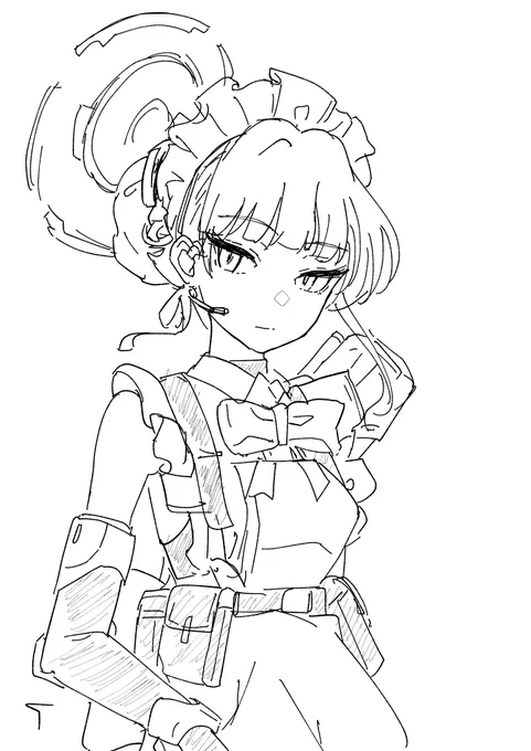 今日のブルアカ落書き 