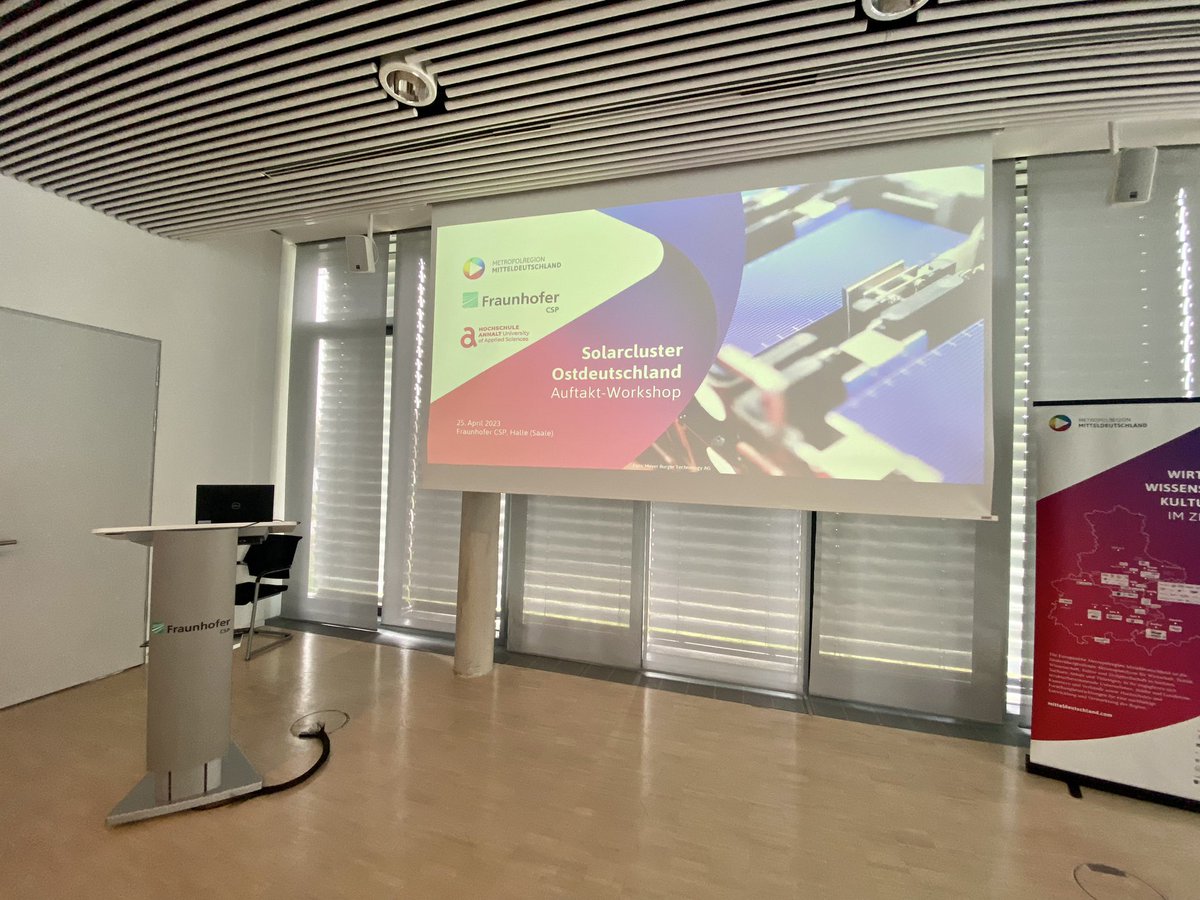 Wir diskutieren heute in Halle (Saale) mit Akteuren der Solarbranche und Vertretern der Länder Sachsen, Sachsen-Anhalt, Thüringen &amp; Brandenburg über Profil und Themen eines neuen Solarclusters Ostdeutschland.