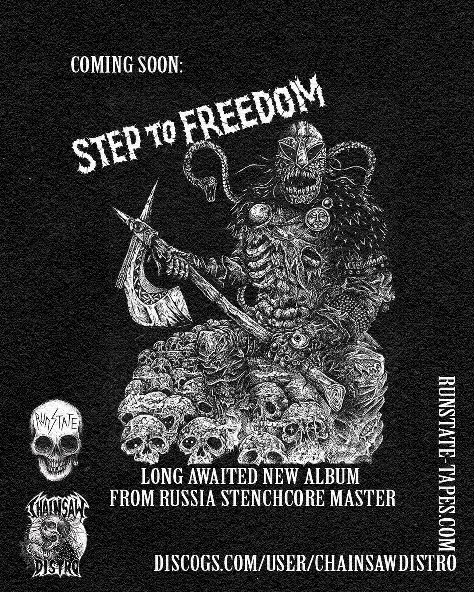 Very Excited To Announce
The Corelease Of -Step To Freedom-Tape
with my great friend & his label @runstatetapes
More Info To Come👀
Stay Tuned !!

#StepToFreedom #StenchCore #ChainsawDistro #RunstateTapes #tape #russianstenchcore
— with ChainsawDistro and Step to Freedom.