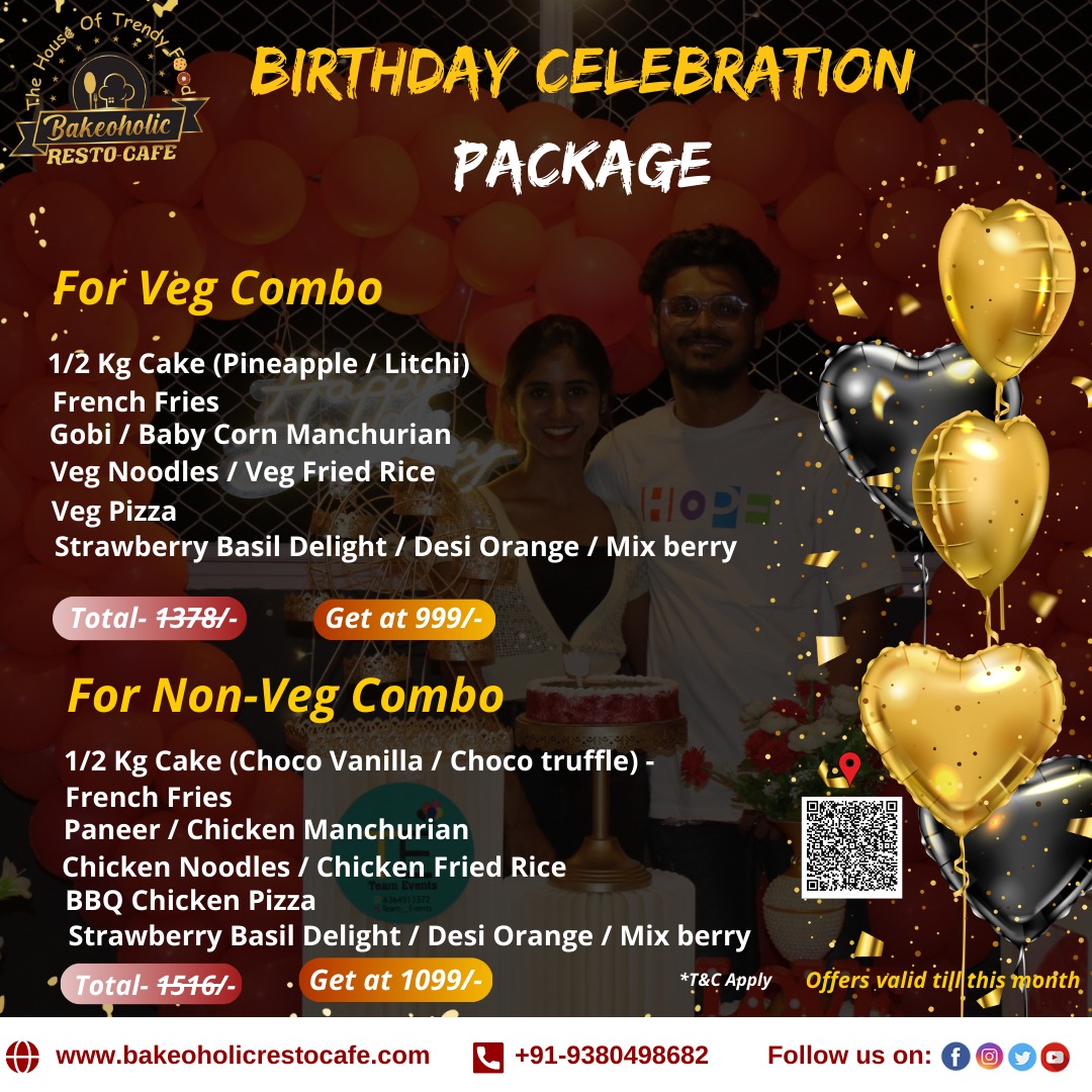 Birthday party in your mind?   🎂🤔
We have a special arrangement for you.  🥳 ✨ 
Delicious veg and non-veg combo for the birthday celebration.😋🍹
📞 +91-9380498682
#bakeoholicrestocafe #BangaloreCafe #BangaloreBakers #fondantcake #designercakes #animaltheme #bangaloreeats