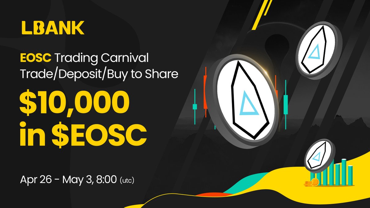 🌋 #LBank &amp;  @EOSForceare giving away $10,000 in $EOSC

✅ To Enter:
1️⃣ Register here 👉lbank.com/login/?icode=1…
2️⃣ Deposit/Trade here: lbank.com/trade/eosc_usd…

⏳ Apr 26, 8AM - May 3, 8AM (UTC)
🖇 Details: support.lbank.site/hc/en-gb/artic…