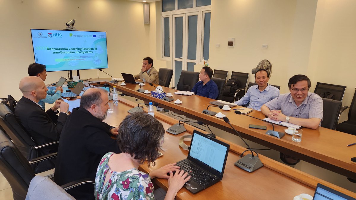 iruanopalencia's tweet photo. Multiplier Event FOREST VIRTUALIZATION of #ErasmusPlus #VirtualForests project. Now in Forest Inventory and Planning Institute (#FIPI) 🇻🇳A international seminar open to professional, research and academic networks coordinated by #VNU_HUS
@sepie @youngforesters #somosiuFOR https://t.co/e1ulH5Ui5S