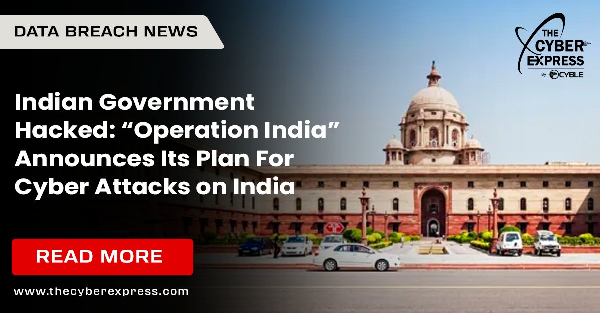 TheCyberExpress's tweet photo. The #Indian #government #hacked! The news looks like something out of a movie, but hacktivist groups have allegedly attacked several Indian government portals. https://t.co/hGWSRUBikS
#databreach #cyberattack #darkweb #ransomware #hackernews #cybersecuritynews #operationindia https://t.co/JykseTK8D4