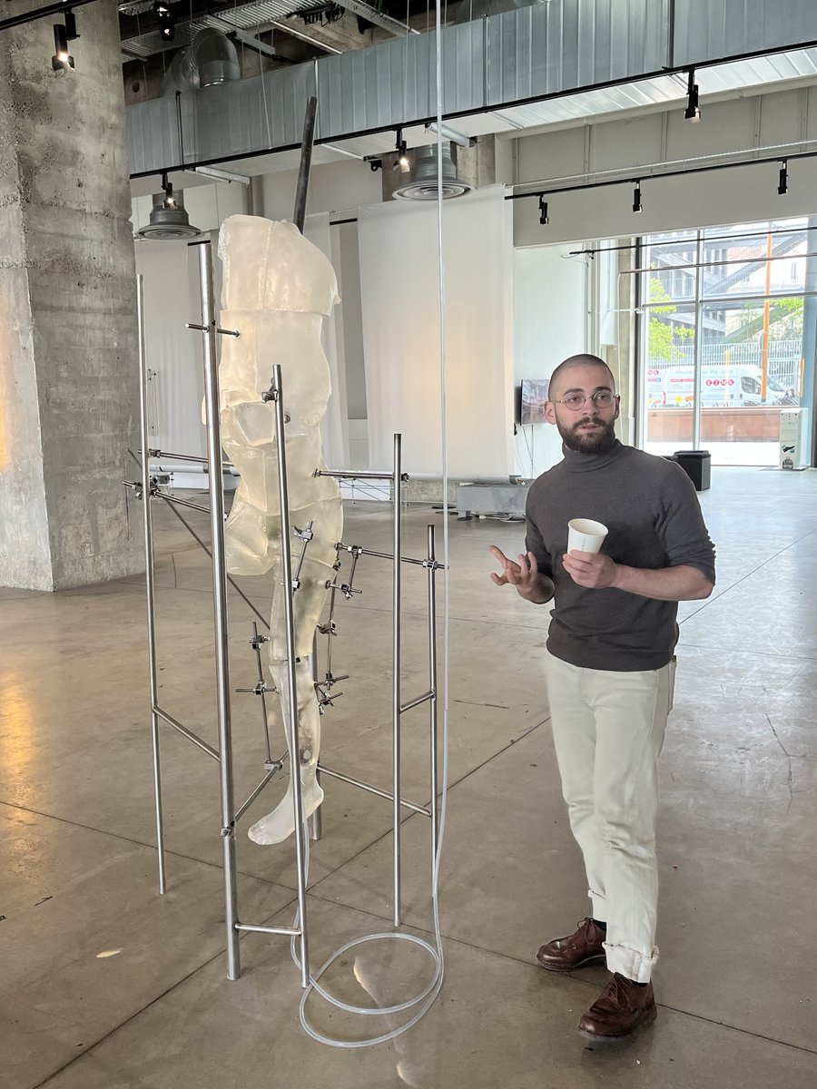 ADIAF_O's tweet photo. Visit to the @maggeneraux as part of our #CollectorsProgram. The members benefited from a guided tour of Hugo Servanin's exhibition, “Morphose” by the artist himself and the co-curator, Keimis Henni. https://t.co/ZlgnVgEcoY