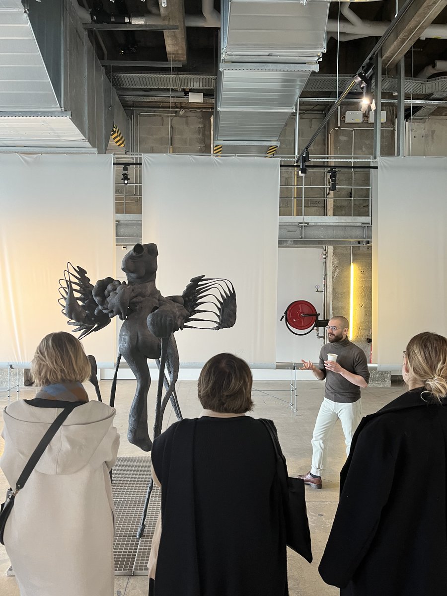 ADIAF_O's tweet photo. Visit to the @maggeneraux as part of our #CollectorsProgram. The members benefited from a guided tour of Hugo Servanin's exhibition, “Morphose” by the artist himself and the co-curator, Keimis Henni. https://t.co/ZlgnVgEcoY
