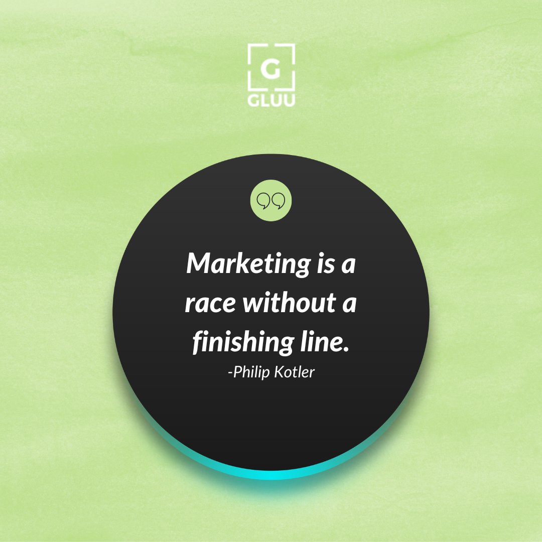 Gluuprofession1's tweet photo. Marketing is not a one-time event but rather a continuous process that never truly ends. With evolving technologies and changing consumer behaviors, the race to stay ahead of the competition is ongoing. 

#marketing #topmarketers #motivation #thoughtoftheday #gluu #marketingquote https://t.co/bZFaveygAL