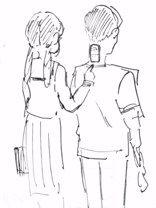 スマホ首
(順番待ちの間次の人が時間を潰せる) 